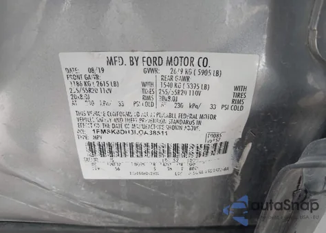 2020 Ford Explorer Xlt from USA, damaged, VIN 1FMSK8DH3LGA38511